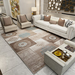 Oude tapijten – Synthetische geometrische afdruk – Huisdiervriendelijk, machinewasbaar voor salon