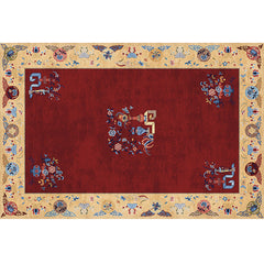 Multi-kleuren landschapsafdruk tapijt – Niet-slip, vlekbestendig – Machine wasbaar, voor decoratie