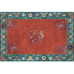 Multi-kleuren landschapsafdruk tapijt – Niet-slip, vlekbestendig – Machine wasbaar, voor decoratie