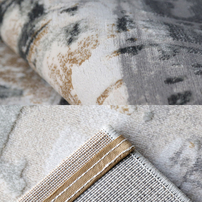 Vloerkleed – Abstracte roestlook – Anti-slip, wasbaar, vlekbestendig voor salon