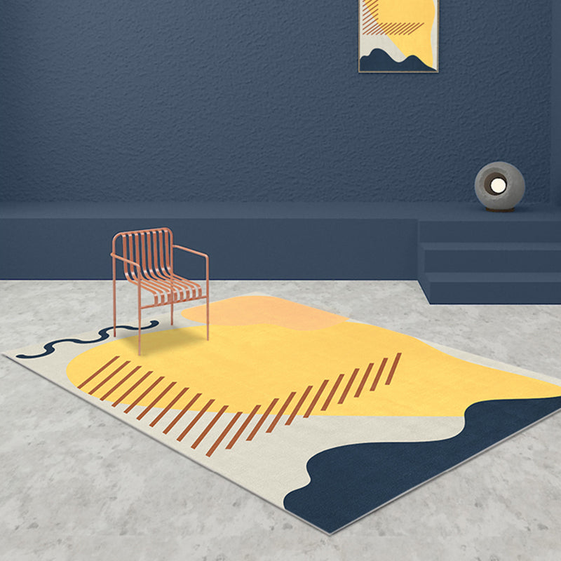 Vloerkleed | Abstracte print | Vlekbestendig, antislip, polyester, machinewasbaar