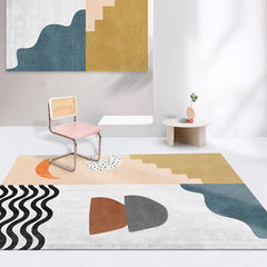 Vloerkleed | Abstracte print | Vlekbestendig, antislip, polyester, machinewasbaar