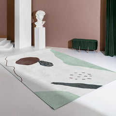 Vloerkleed | Abstracte print | Vlekbestendig, antislip, polyester, machinewasbaar