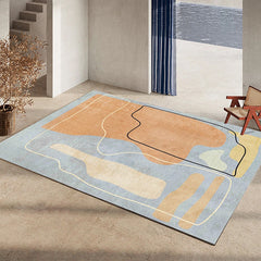 Vloerkleed | Abstracte print | Vlekbestendig, antislip, polyester, machinewasbaar