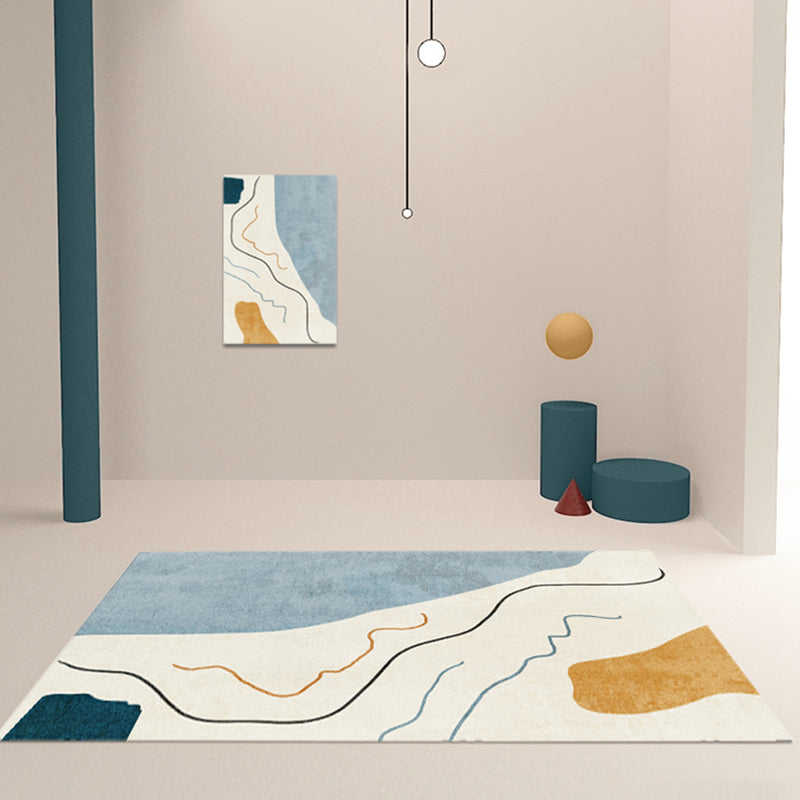 Vloerkleed | Abstracte print | Vlekbestendig, antislip, polyester, machinewasbaar