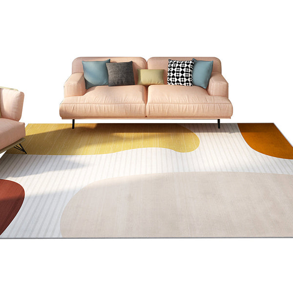 Meerkleurig Tapijt – Minimalistisch Design – Polyester, Petvriendelijk, Anti-Slip, Wasbaar