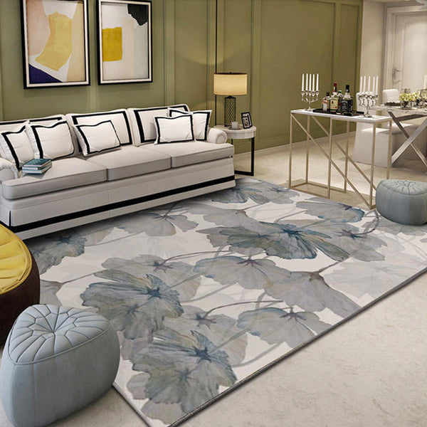 Moderne tapijten – Multi-gkleurde plantafdruk – Synthetisch, huisdiervriendelijk, gemakkelijk in onderhoud