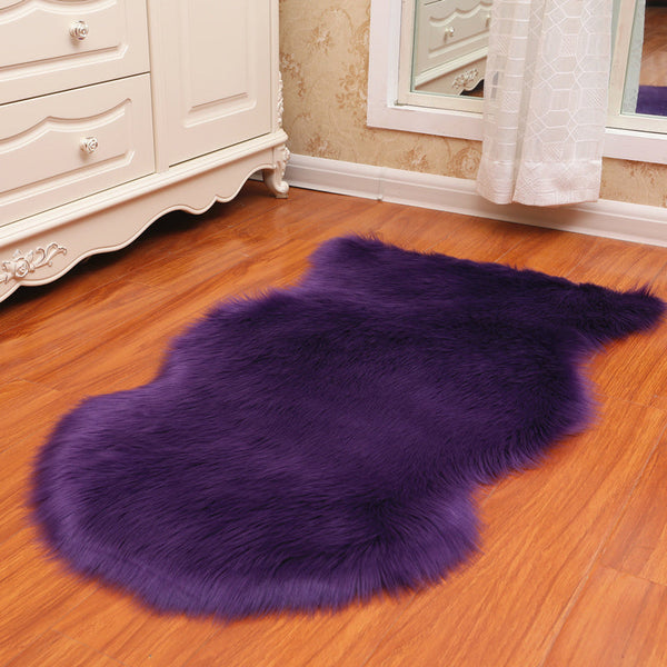 Vloerkleed – Onregelmatige vorm, anti-slip achterkant – Polyester, machine wasbaar, multi-gekleurde design