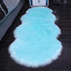 Vloerkleed – Onregelmatige vorm, anti-slip achterkant – Polyester, machine wasbaar, multi-gekleurde design