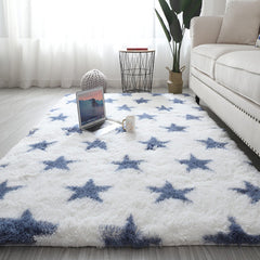 Vloerkleed – Kalmerend shag tapijt met niet-slip achterkant – Huisdiervriendelijk, veelkleurig patroon