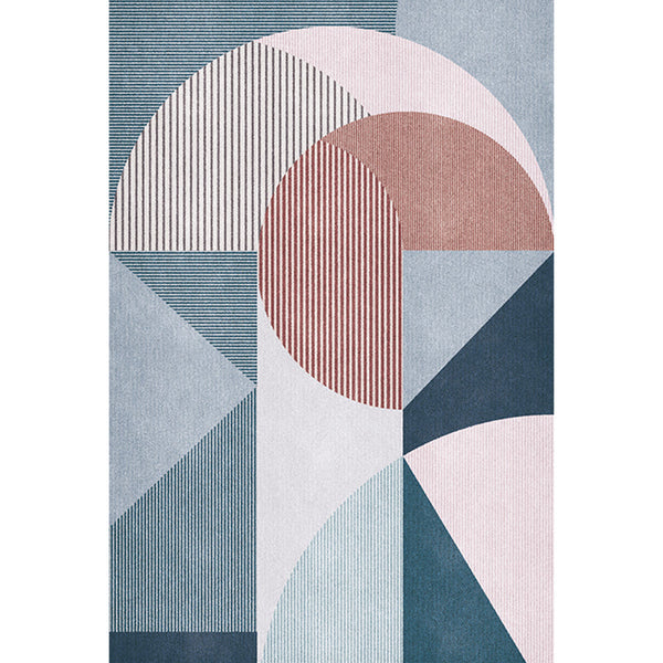 Kleurblok vloerkleed – Wasbaar | Anti-slip achterkant | Polyester, voor binnen gebruik