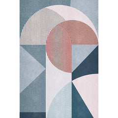 Kleurblok vloerkleed – Wasbaar | Anti-slip achterkant | Polyester, voor binnen gebruik