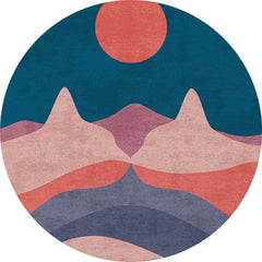 Slaapkamer tapijt – Ontspannend en niet-slip – Wasbaar polypropyleen, veelkleurig kleurgeblokkeerd