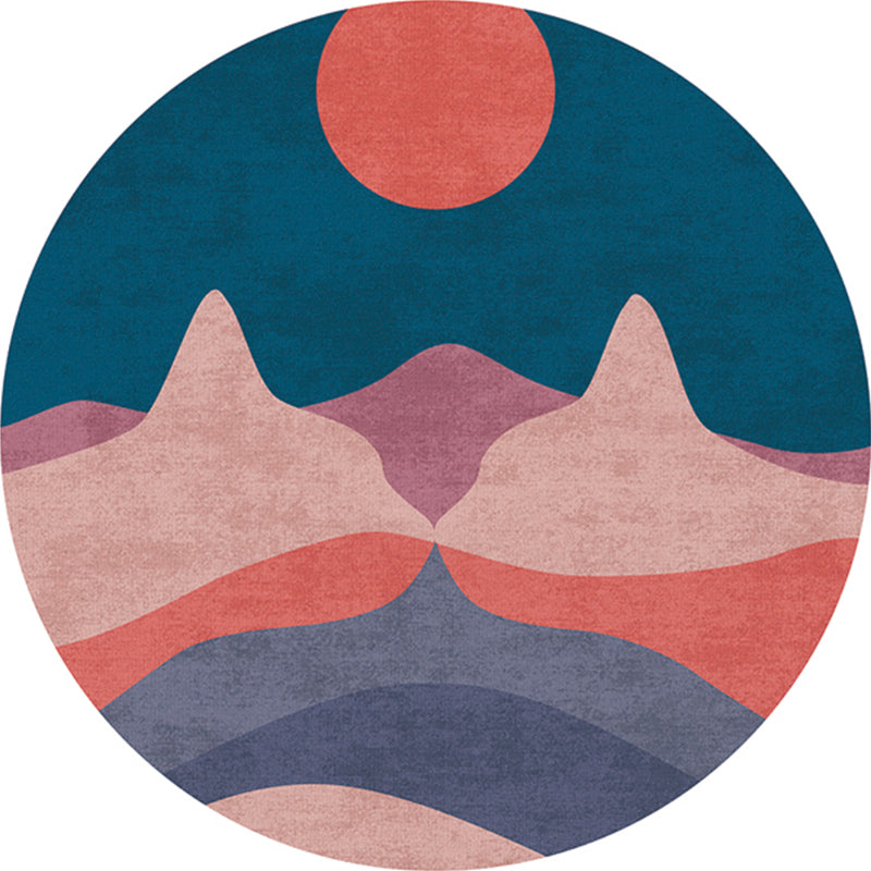 Slaapkamer tapijt – Ontspannend en niet-slip – Wasbaar polypropyleen, veelkleurig kleurgeblokkeerd