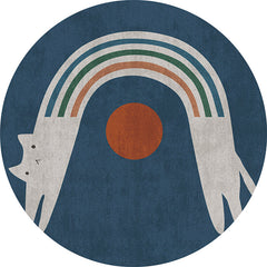 Slaapkamer tapijt – Ontspannend en niet-slip – Wasbaar polypropyleen, veelkleurig kleurgeblokkeerd