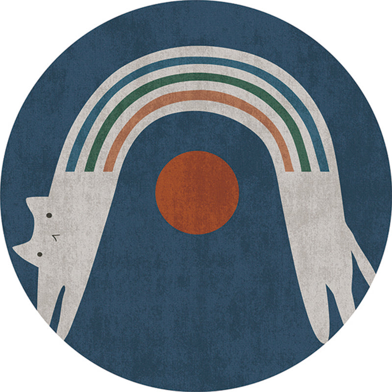 Slaapkamer tapijt – Ontspannend en niet-slip – Wasbaar polypropyleen, veelkleurig kleurgeblokkeerd