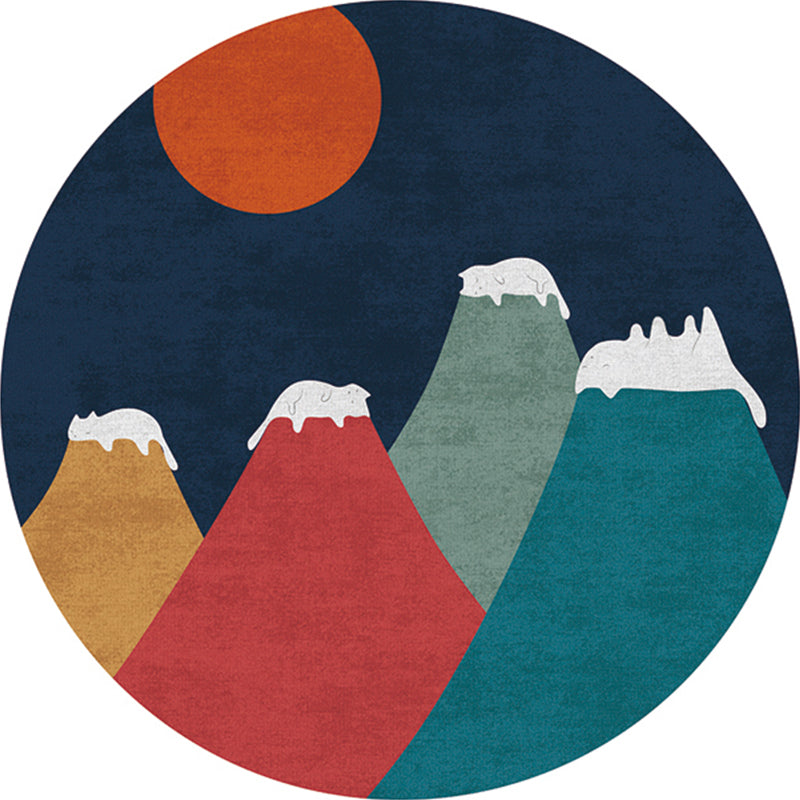 Slaapkamer tapijt – Ontspannend en niet-slip – Wasbaar polypropyleen, veelkleurig kleurgeblokkeerd