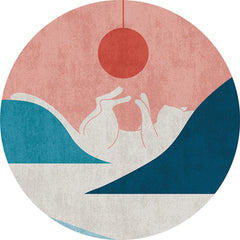 Slaapkamer tapijt – Ontspannend en niet-slip – Wasbaar polypropyleen, veelkleurig kleurgeblokkeerd