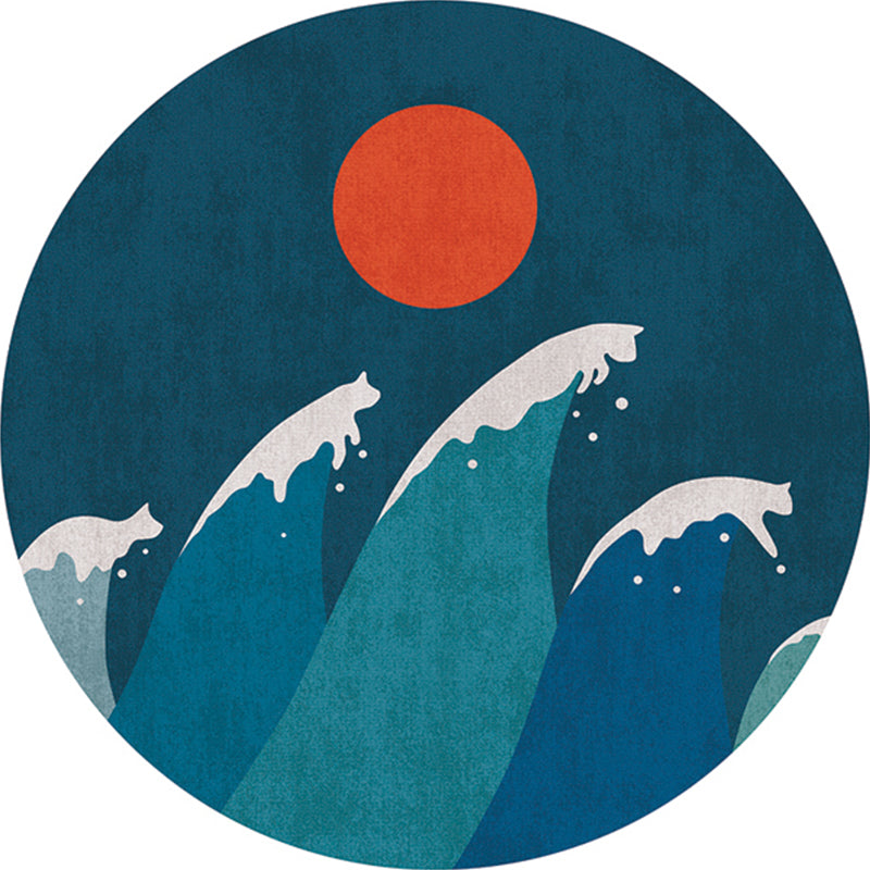 Slaapkamer tapijt – Ontspannend en niet-slip – Wasbaar polypropyleen, veelkleurig kleurgeblokkeerd