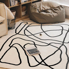 Vloerkleed – Handgedrukt, niet-slip, huisdiervriendelijk | Synthetisch materiaal, binnen gebruik