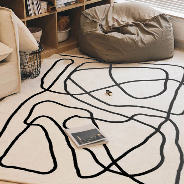 Vloerkleed – Handgedrukt, niet-slip, huisdiervriendelijk | Synthetisch materiaal, binnen gebruik