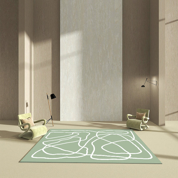 Vloerkleed – Handgedrukt, niet-slip, huisdiervriendelijk | Synthetisch materiaal, binnen gebruik