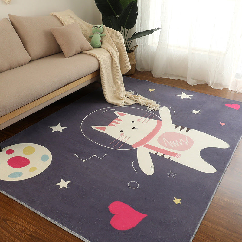 Vloerkleed kinderkamer – Auto patroon – Katoen mengsel, non-slip, gemakkelijk te onderhouden