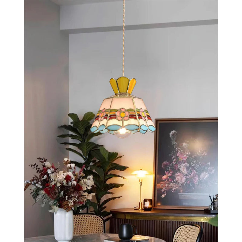 Hanglamp – Tiffany-stijl – Glas, decoratief ontwerp, sfeervolle verlichting