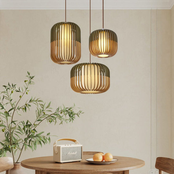 Houten Hanglamp – Modern design – Geschikt voor woonkamer, plafondmontage, energiezuinig