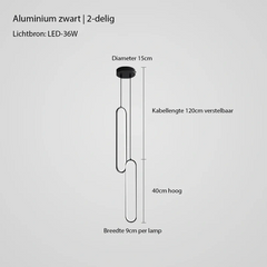 Hanglamp – Moderne uitstraling – Geschikt voor diverse interieurstijlen | E27 fitting, energiezuinig