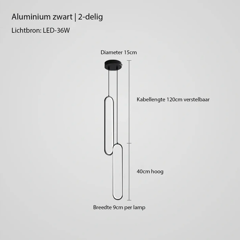 Hanglamp – Moderne uitstraling – Geschikt voor diverse interieurstijlen | E27 fitting, energiezuinig
