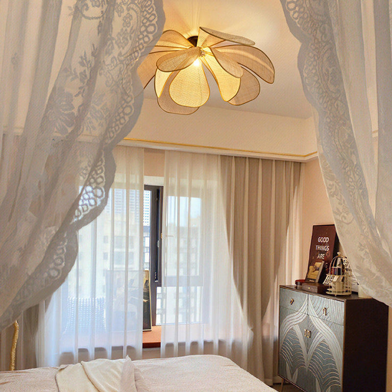 Rattan Hanglamp – Bloemvormig ontwerp – Geschikt voor binnengebruik, duurzaam materiaal