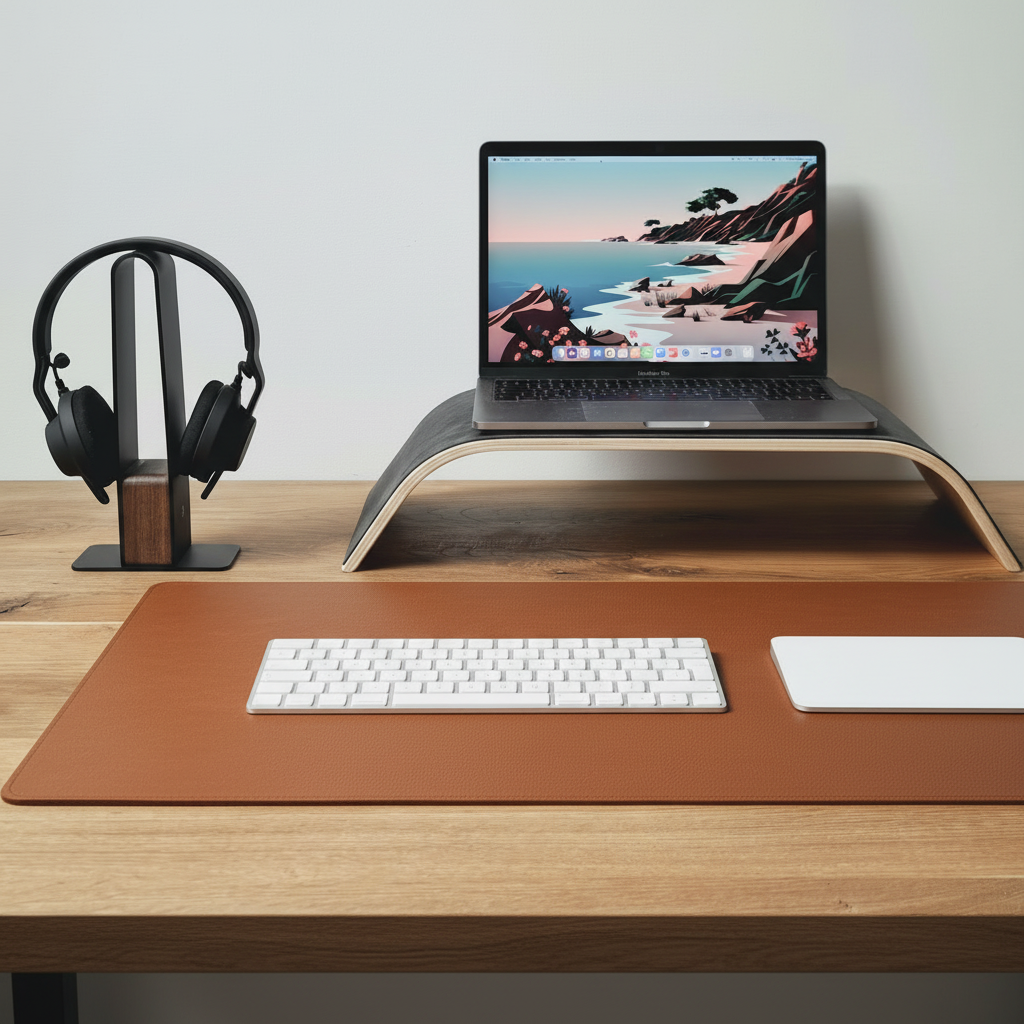 Grote Mousepad – Waterdicht | Antislip PU Suede Desk Mat voor Computer en Gaming - POUEV