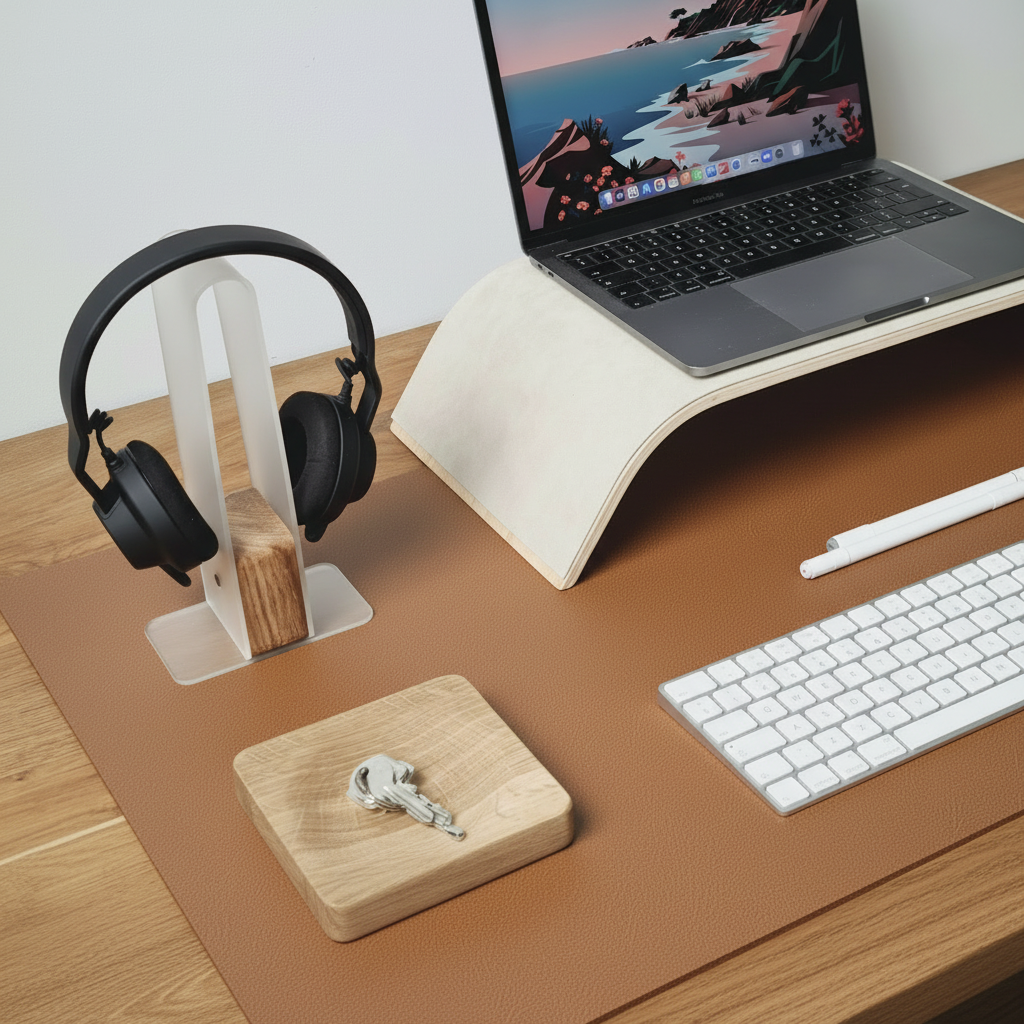 Grote Mousepad – Waterdicht | Antislip PU Suede Desk Mat voor Computer en Gaming - POUEV