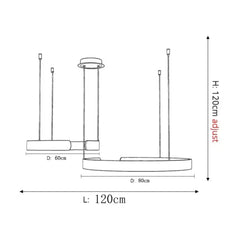 Hanglamp – Cirkelvormig ontwerp – Geschikt voor binnengebruik, energiezuinig