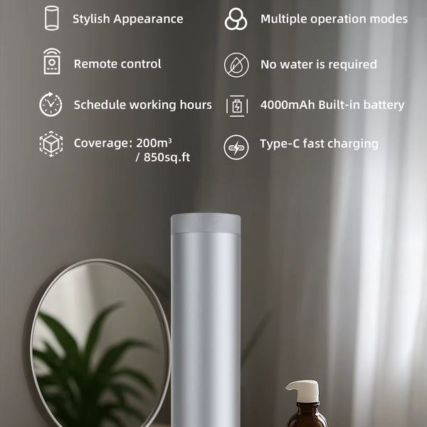 Tall Floor Aroma Diffuser M-090L | 120ml | Bluetooth & Remote Control