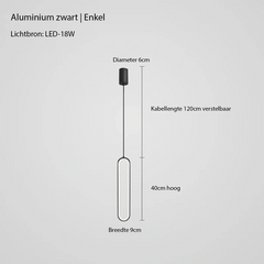 Hanglamp – Moderne uitstraling – Geschikt voor diverse interieurstijlen | E27 fitting, energiezuinig