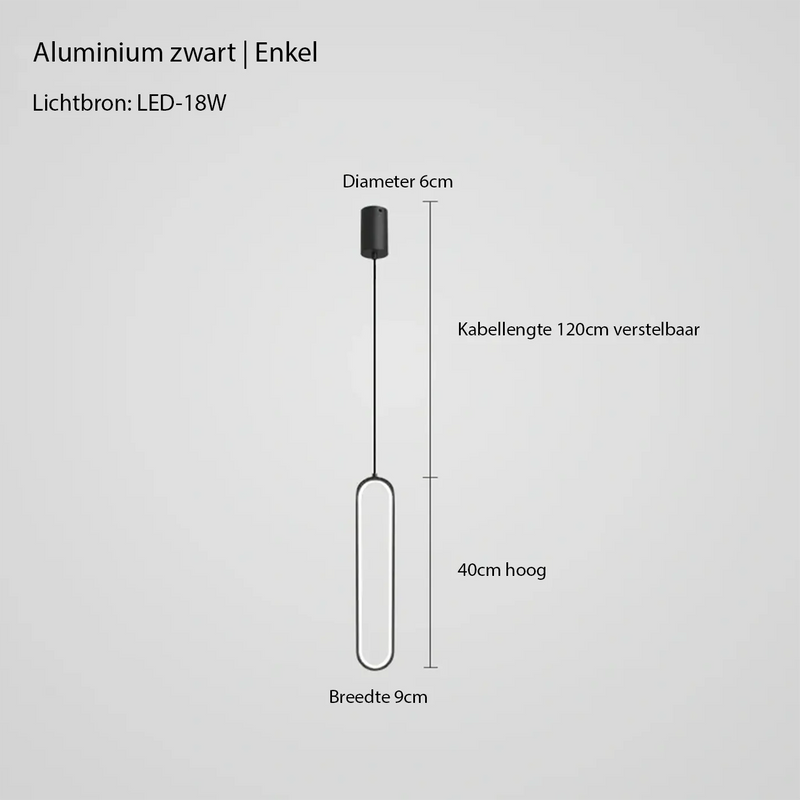 Hanglamp – Moderne uitstraling – Geschikt voor diverse interieurstijlen | E27 fitting, energiezuinig