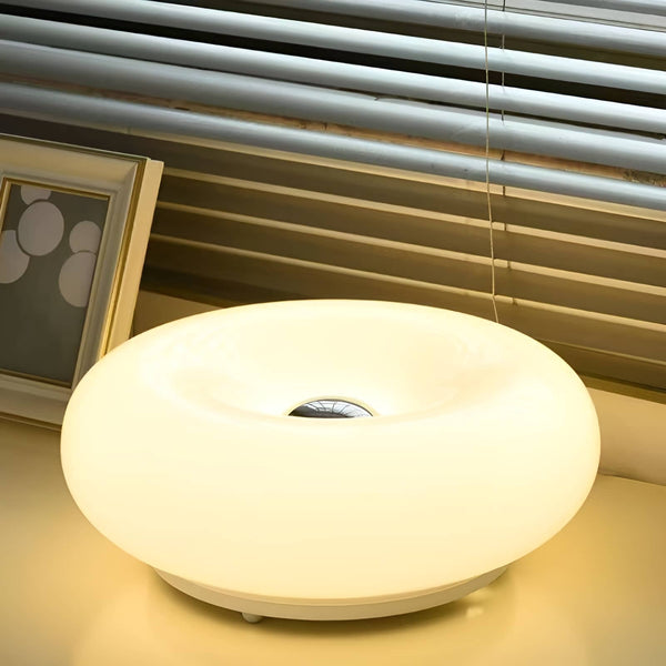 Decoratieve Glazen Tafellamp – Bauhaus Donut Lamp – Geschikt voor Binnengebruik