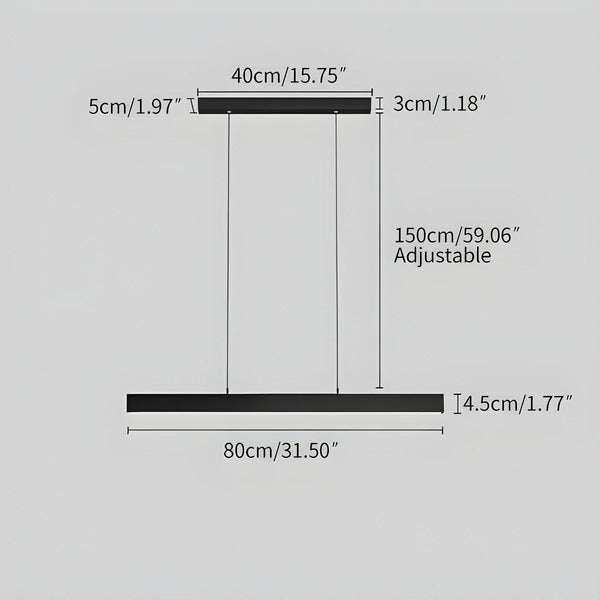 Lineaire Hanglamp – Modern design – Geschikt voor plafondmontage, energiezuinig