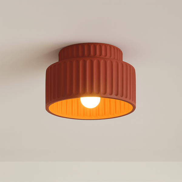 Plafondlamp – Geribbeld ontwerp – Kunsthars, tijdloze elegantie voor elke ruimte