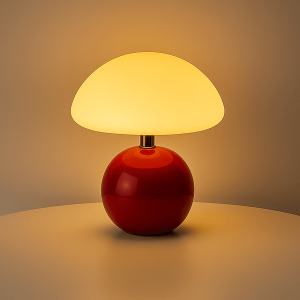 Tafellamp – Paddenstoelvorm – Crèmekleurige Afwerking