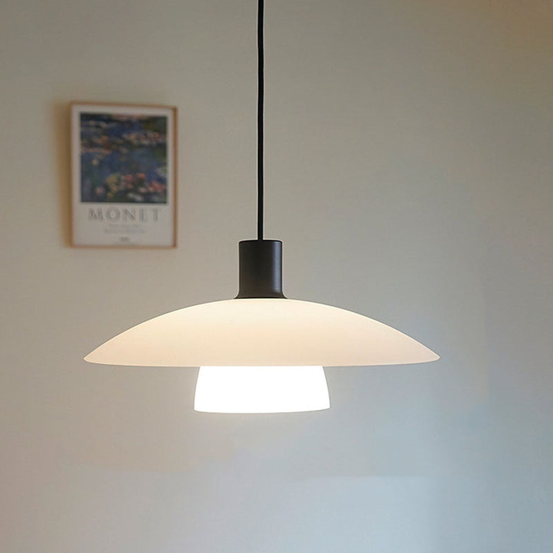 Hanglamp – Elegant minimalistisch design – Witte glazen constructie