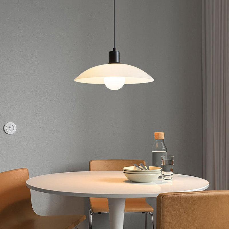 Hanglamp – Elegant minimalistisch design – Witte glazen constructie