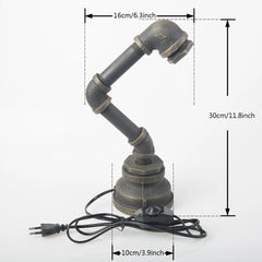 Creative Iron Lamp Water Pipe Lighting | Industrial Desk Lamp - POUEV