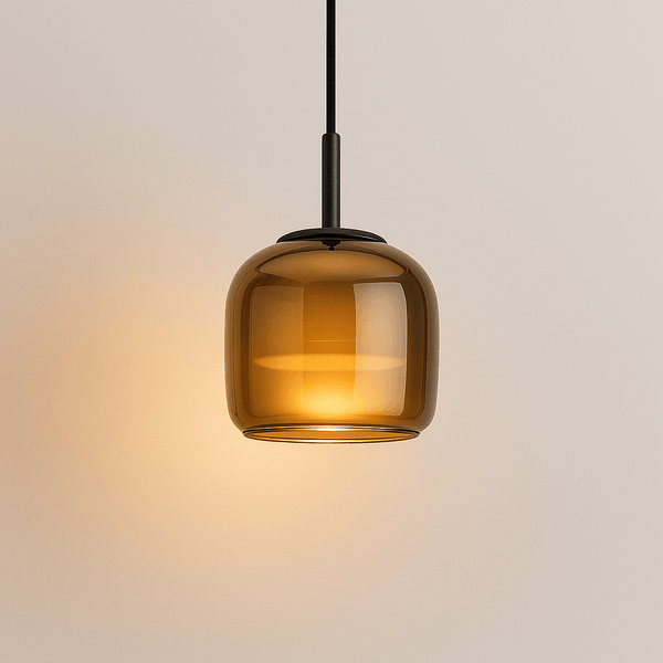Hanglamp – Scandinavisch ontwerp – Zwarte glazen kap