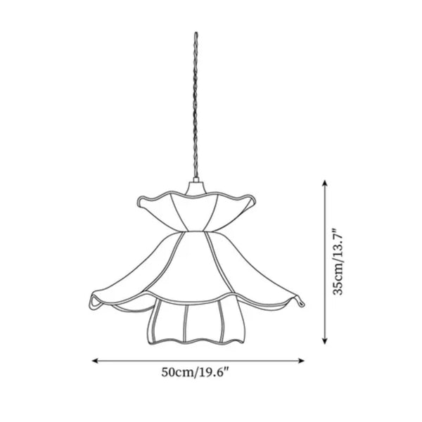 Hanglamp – Stof – Geschikt voor diverse interieurstijlen | E27 fitting, energiezuinig