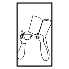 Metalen wanddecoratie – Voor boekenliefhebbers – Duurzaam ontwerp, decoratief element