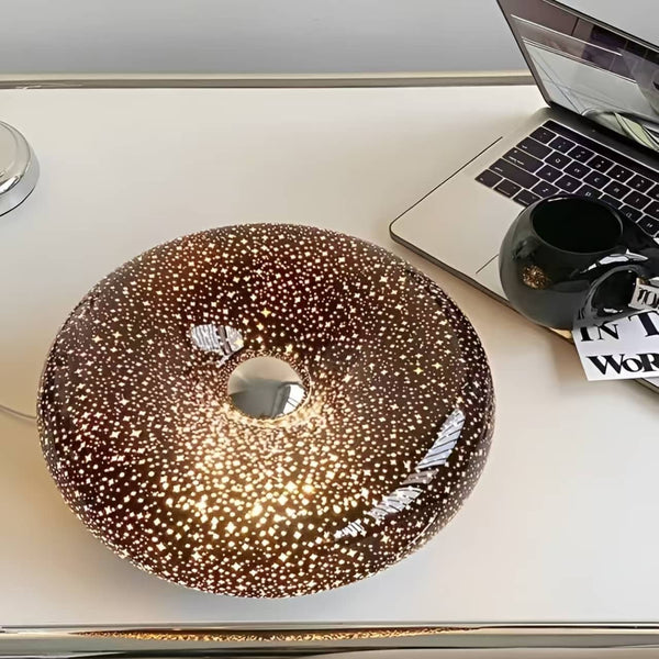 Decoratieve Glazen Tafellamp – Bauhaus Donut Lamp – Geschikt voor Binnengebruik