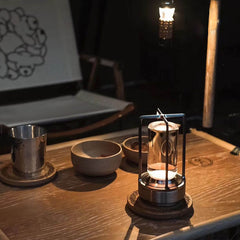 Tafellamp | Stijlvolle lantaarn | Metaal en glas, ideaal voor binnen- en buitendecoratie